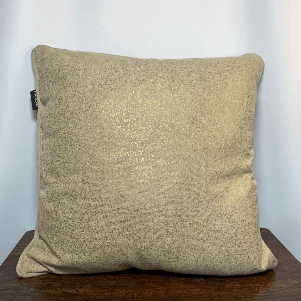 Bebe Gold Metallic Linen 18x18" Pillow